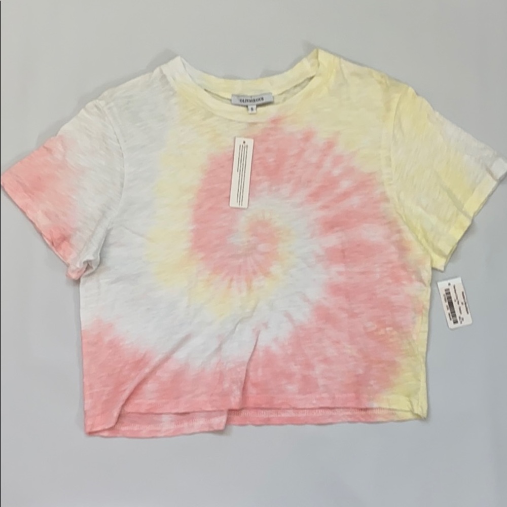 Olivaceous tie-dye crop tee